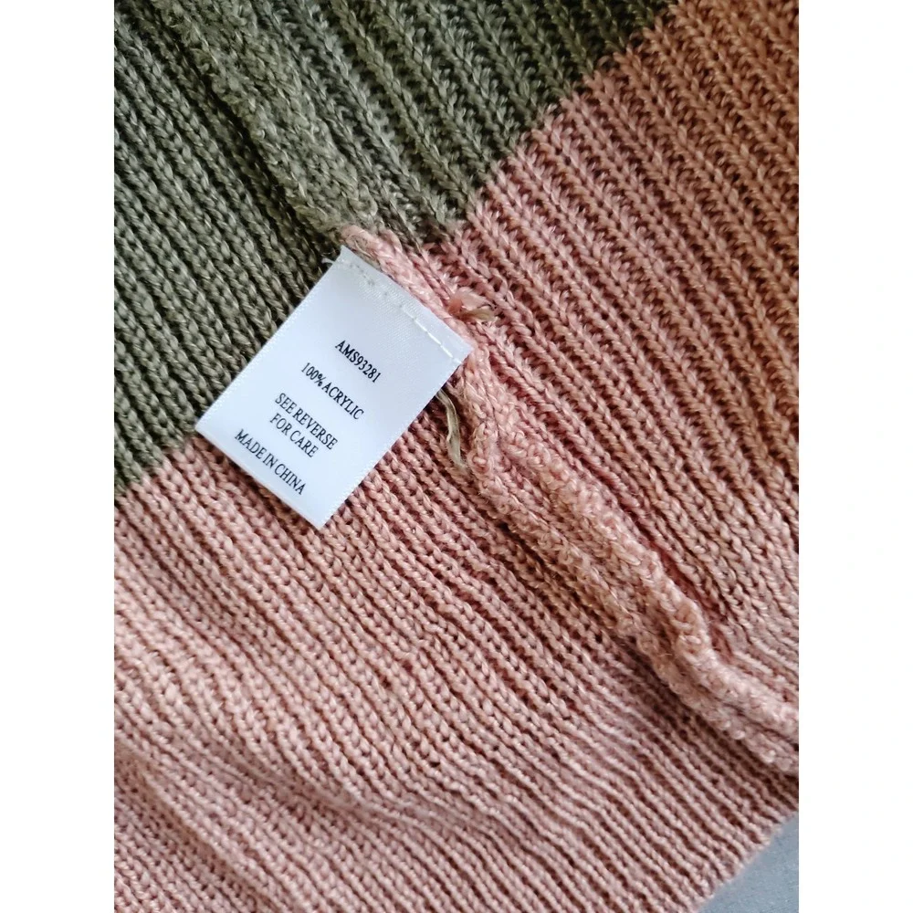Women XL Color Block Open Front Lagun Duster Western Artsy Academia Y2K Cardigan - Picture 8 of 12